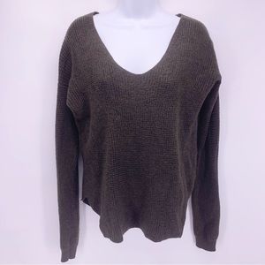 Aritzia Wilfred Free Olive Green Merino Wool Sweater Size Medium